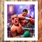 Boxing match  20x16 inch FRAMED CANVAS PRINT