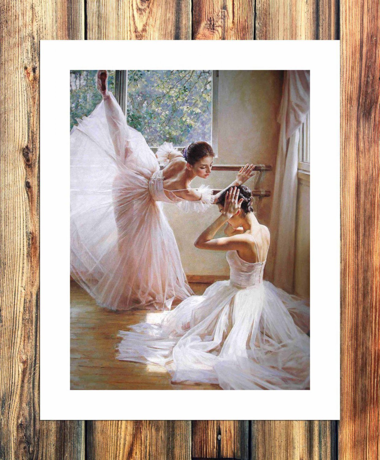 Ballet dancing  20x16 inch FRAMED CANVAS PRINT