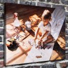 The kid draws  20x16 inch FRAMED CANVAS PRINT