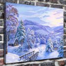 The winter's snow Decor  20x16 inch FRAMED CANVAS PRINT
