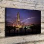 Future cities 20x16 inch FRAMED CANVAS PRINT