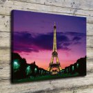 Eiffel Tower At Night Painting  20x16 inch FRAMED CANVAS PRINT