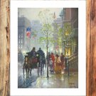 Along Park Avenue  20x16 inch FRAMED CANVAS PRINT