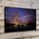 Future cities  20x16 inch FRAMED CANVAS PRINT