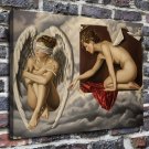 Two naked women  20x16 inch FRAMED CANVAS PRINT