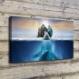 The Whale Wonders 20x16 inch FRAMED CANVAS PRINT