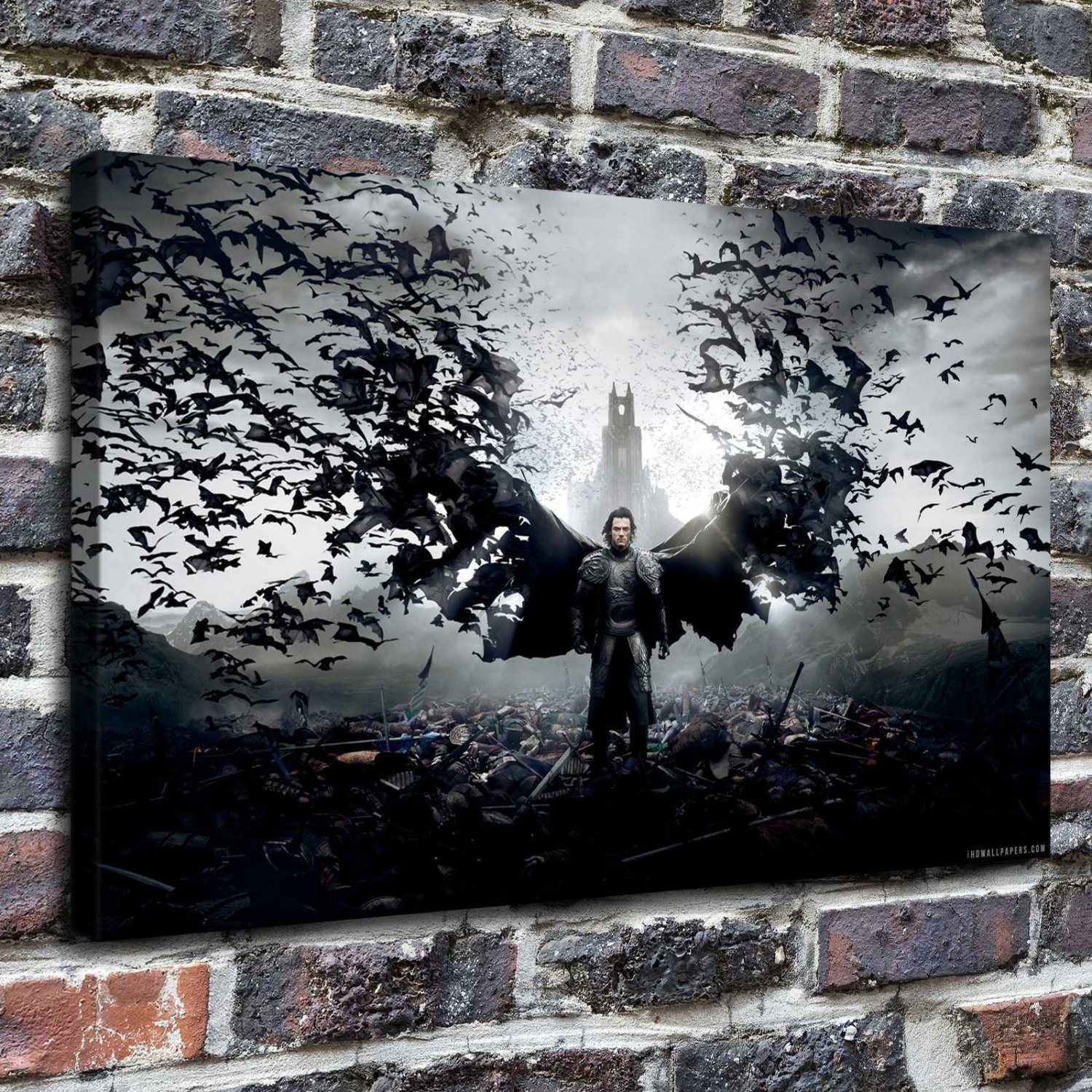 Black batman Paintings  20x16 inch FRAMED CANVAS PRINT