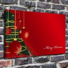 Christmas balls red  20x16 inch FRAMED CANVAS PRINT