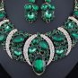 Sexy Austrian Rhinestone Crystal Bib Necklace Earrings Set Prom Wed Party N48gn