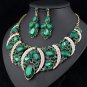 Sexy Austrian Rhinestone Crystal Bib Necklace Earrings Set Prom Wed Party N48gn