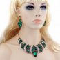 Sexy Austrian Rhinestone Crystal Bib Necklace Earrings Set Prom Wed Party N48gn