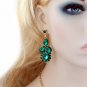 Sexy Austrian Rhinestone Crystal Bib Necklace Earrings Set Prom Wed Party N48gn