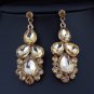 Sexy Austrian Rhinestone Crystal Bib Necklace Earrings Set Prom Wed Party N48g