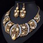Sexy Austrian Rhinestone Crystal Bib Necklace Earrings Set Prom Wed Party N48g