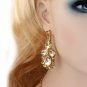Sexy Austrian Rhinestone Crystal Bib Necklace Earrings Set Prom Wed Party N48g