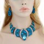 Sexy Austrian Rhinestone Crystal Bib Necklace Earrings Set Prom Wed Party N48t