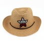 Boy's Girl's Brown Summer Wide Brim Floppy Cowboy Beach Sun Visor Hat HK18
