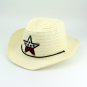 Boy's Girl's Cream White Summer Wide Brim Floppy Cowboy Beach Sun Visor Hat HK22