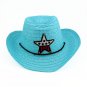 Boy's Girl's Blue Summer Wide Brim Floppy Cowboy Beach Sun Visor Hat HK20