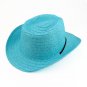 Boy's Girl's Blue Summer Wide Brim Floppy Cowboy Beach Sun Visor Hat HK20