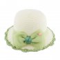 Kid's Girl's Green Summer Wide Brim Floppy Beach Sun Visor Hat with Lace Bowknot HK5