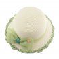 Kid's Girl's Green Summer Wide Brim Floppy Beach Sun Visor Hat with Lace Bowknot HK5
