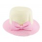 Ladies Women's Pink Summer Wide Brim Floppy Sun Beach Bucket Cloche Straw Hat HA16