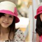 Ladies Women's Hot Pink Summer Wide Brim Floppy Sun Beach Bucket Cloche Straw Hat HA18