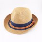 Summer Women's Flanging With Brown Braided Band Sun Beach Straw Cowboy Hat HA3