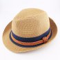 Summer Women's Flanging With Brown Braided Band Sun Beach Straw Cowboy Hat HA3