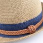 Summer Women's Flanging With Brown Braided Band Sun Beach Straw Cowboy Hat HA3