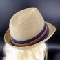 Summer Women's Flanging With Brown Braided Band Sun Beach Straw Cowboy Hat HA3