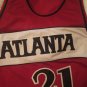 Authentic Brand XL Red Jersey Throwbacks Blacktop Edition 1986-1987 Atlanta 21