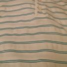 TIGER WOODS SIZE M. GOLF SHIRT WHITE WITH THIN GREEN STRIPES VGC