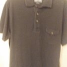 Men's Converse One Star BLACKShort Sleeve Polo Shirt 100% Cotton (Size Large)NWT