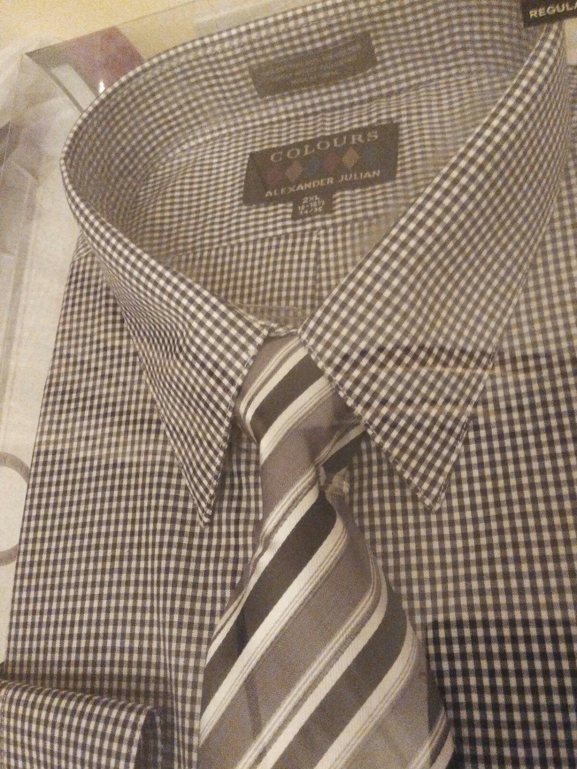 alexander julian shirt and tie set