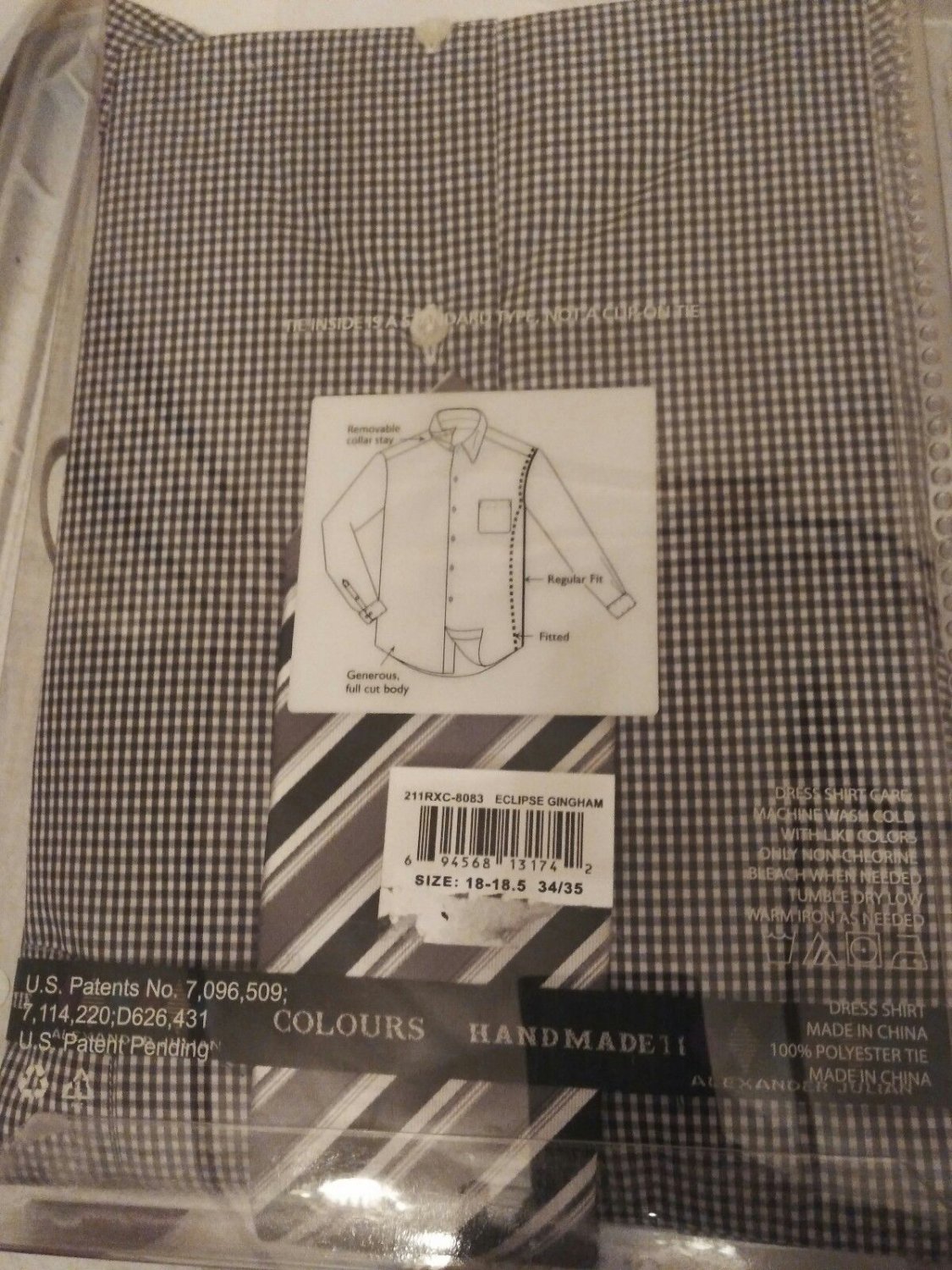 alexander julian shirt and tie set