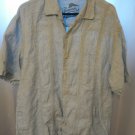 Tommy Bahama Mens 100% Linen Chambray Light Blue SS Button Up Shirt SizeXL