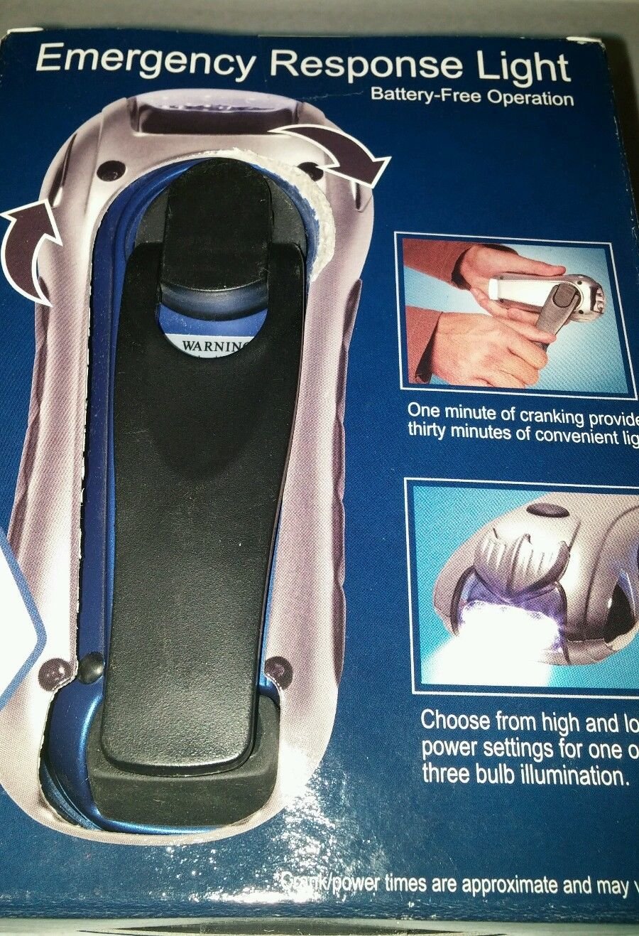 EMERGENCY RESPONSE LIGHT BATTERY FREE CRANK POWERED LIGHT BY MEETING STREET