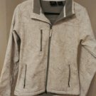 PRAIRIE MOUNTAIN FULL ZIP WINTER WARMER JACKET WHITE WITH DESIGN GREY LINING
