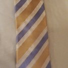 Donald Trump Signature Collection Mens Neck Tie Yellow/Blue Stripe 100%Silk