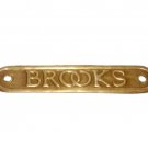 Brand New Pure Brass Replica Brooks Saddle Badge Golden Shining