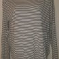 H & M - White & Black Striped Longsleeve Women's Large Top