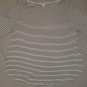 H & M - White & Black Striped Longsleeve Women's Large Top