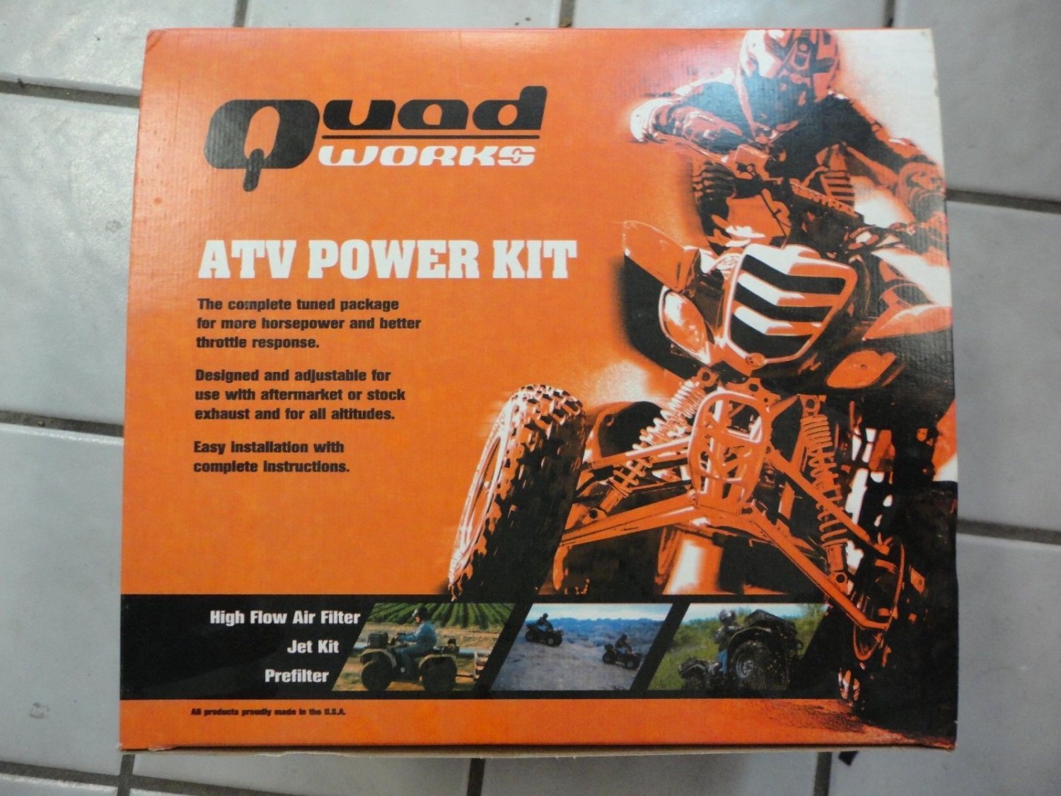 9304 YAMAHA WARRIOR YFM350 350 QUAD WORKS POWER JET KIT AIR FILTER