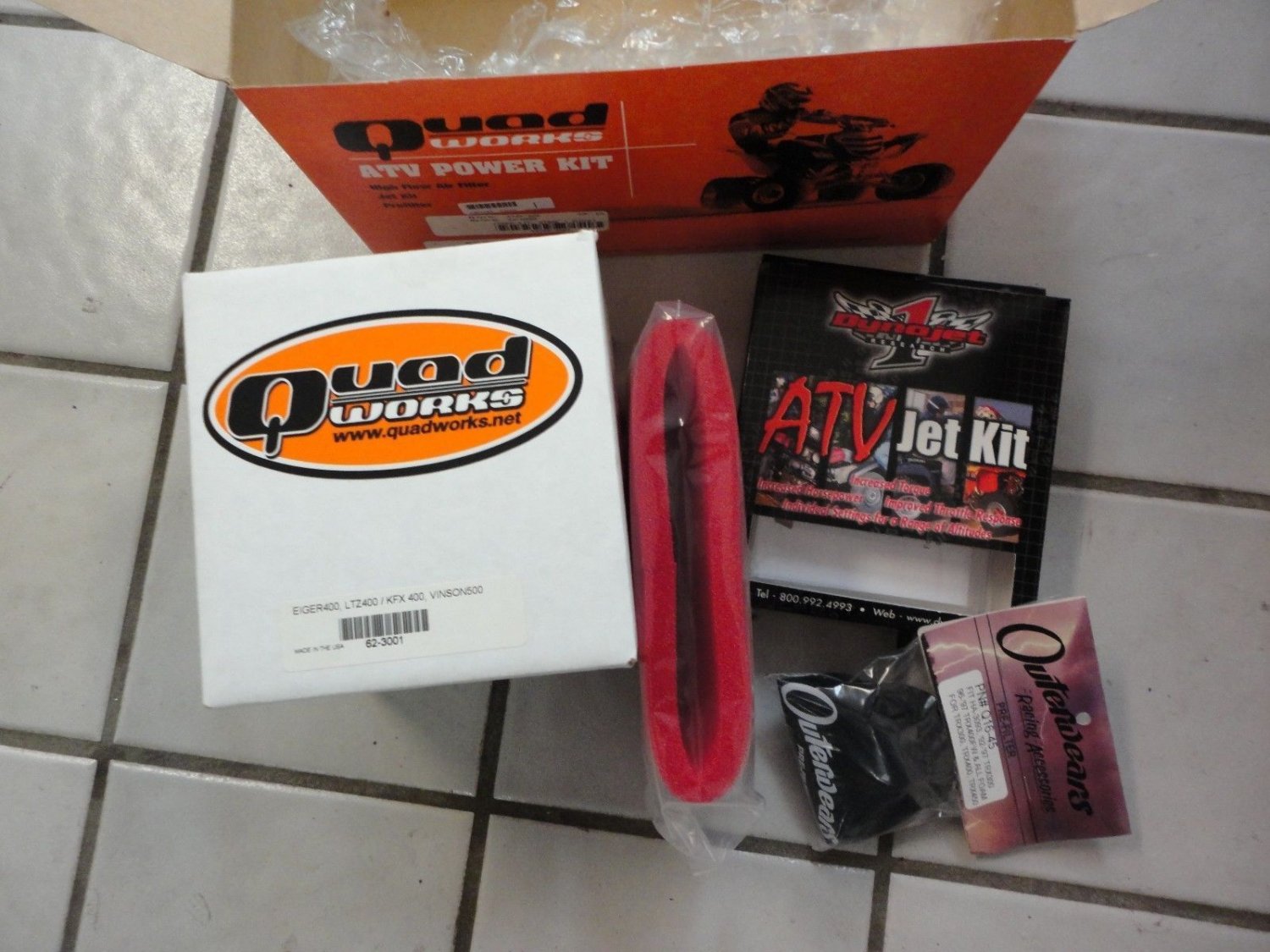9304 YAMAHA WARRIOR YFM350 350 QUAD WORKS POWER JET KIT AIR FILTER