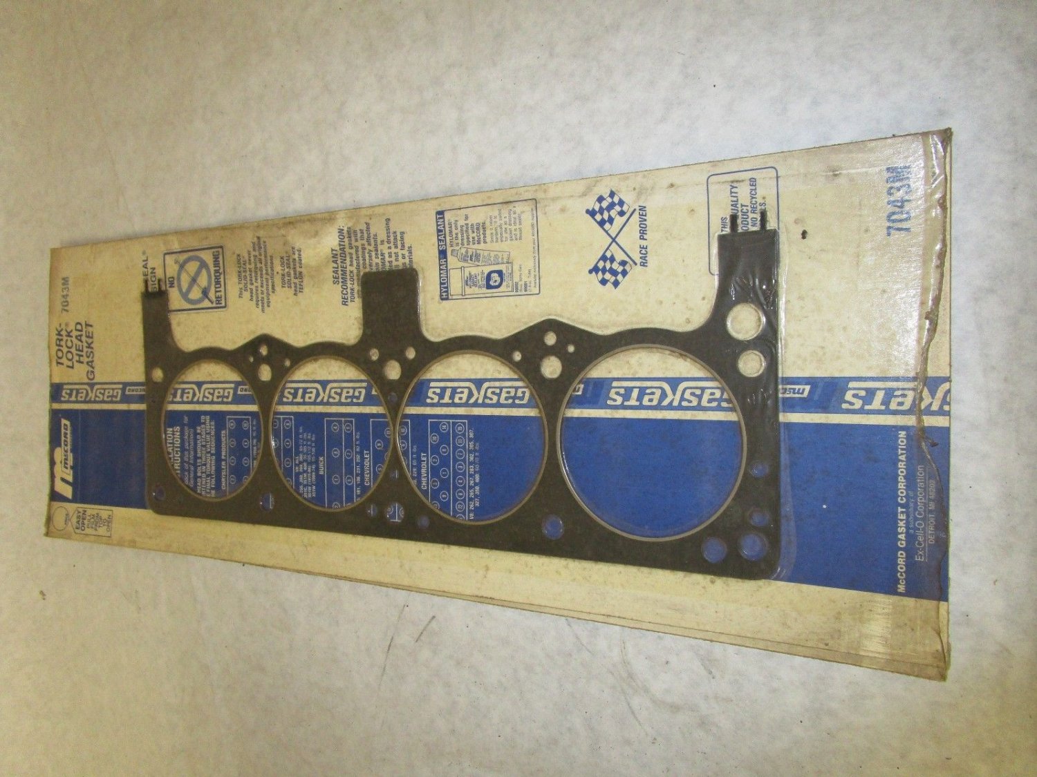 MCCORD GASKETS CHRYSLER DODGE MOPAR 318 5,2L CYLINDER HEAD GASKET 7043M