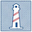 Striped Lighthouse Embossed Design