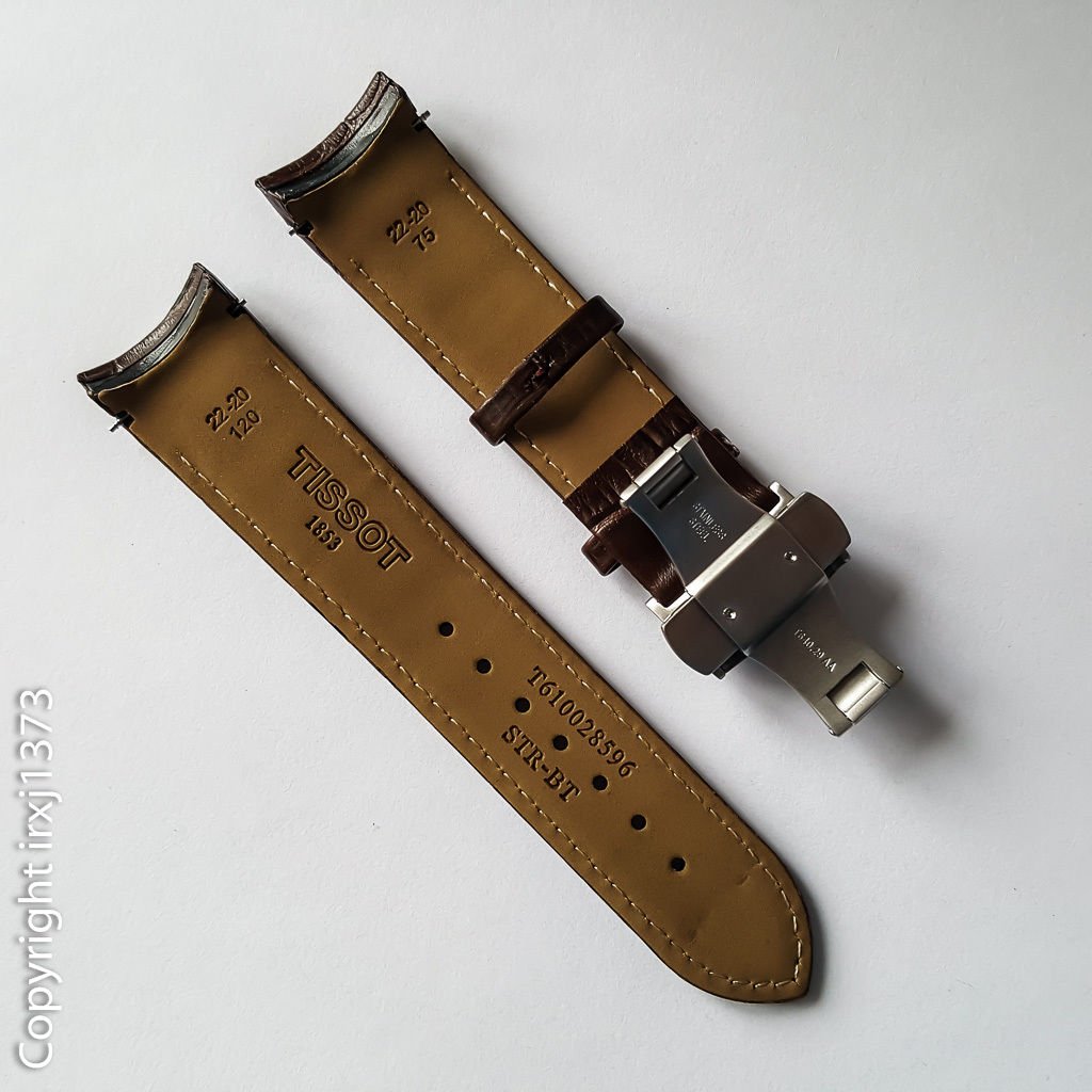 tissot 22mm leather strap