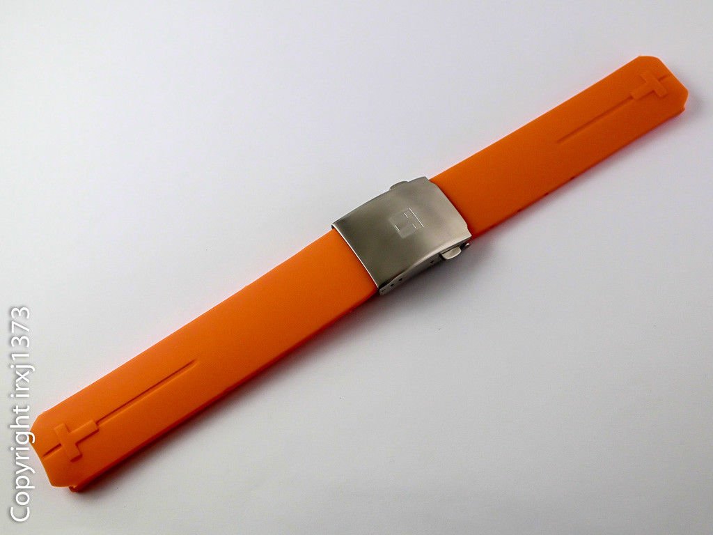 Orange rubber strap watchband for T-Touch Z252/Z353 Z252/Z352 20mm w cl
